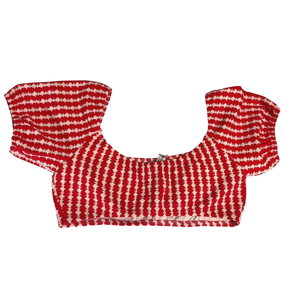 Lemlem Zala Red Pouf Top Cropped New sz‎ XS